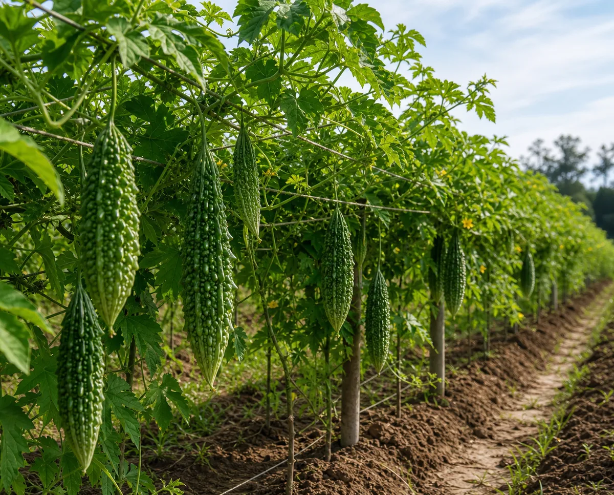 Bitter melon growing reference image