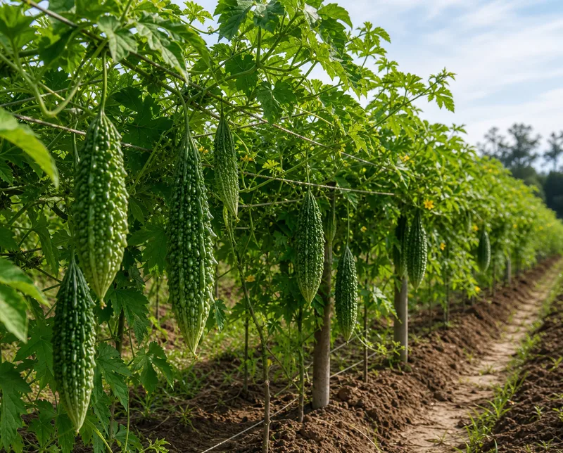 Bitter Melon Growing Guide: Leave Harvest Access Before the Trellis Fills In