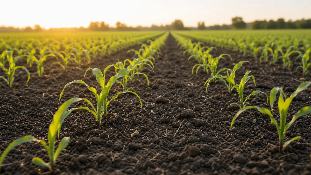 Corn growing reference image