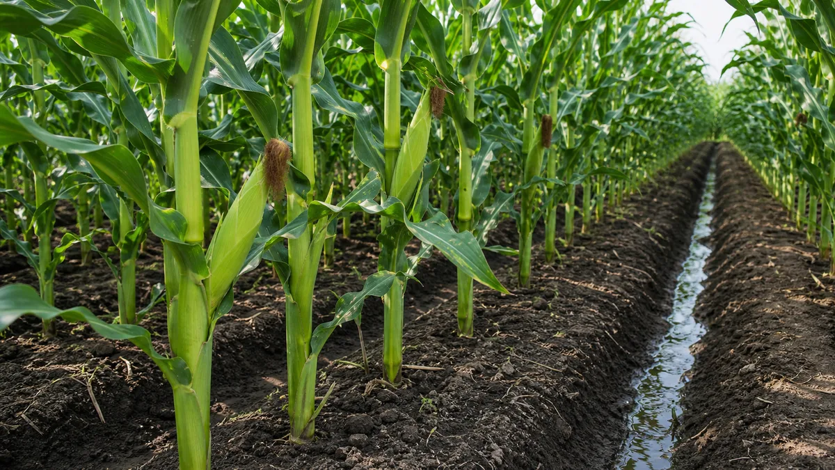 Corn growing reference image