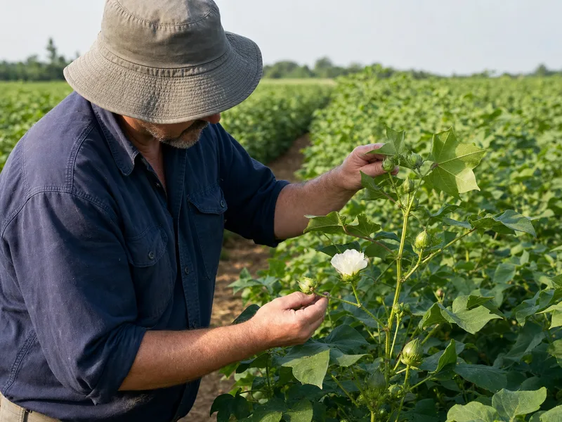 Cotton’s First Flowers Make the Fruiting Branches Easier to Read