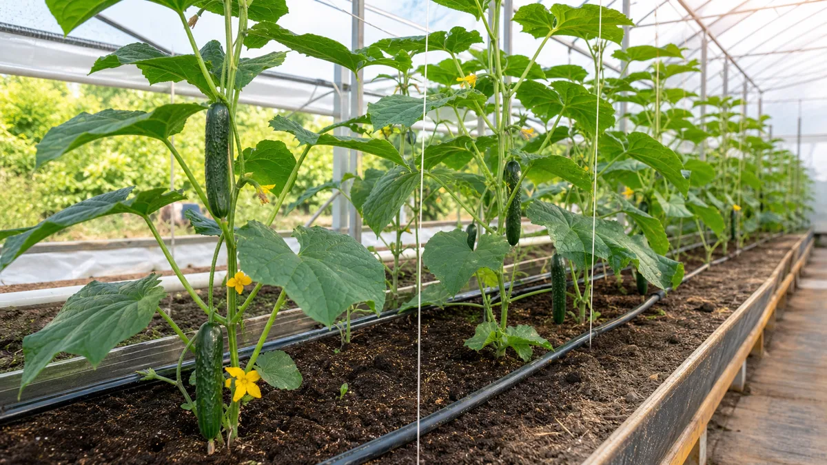 Cucumber growing reference image