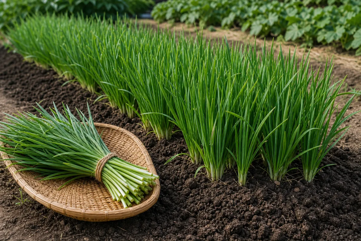 Garlic chive growing reference image
