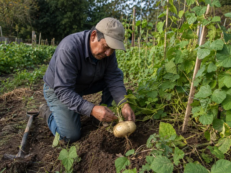 Jicama Has Two Stories: the Vines Above and the Roots Below