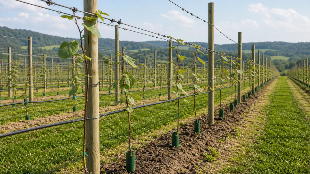 Kiwifruit growing reference image