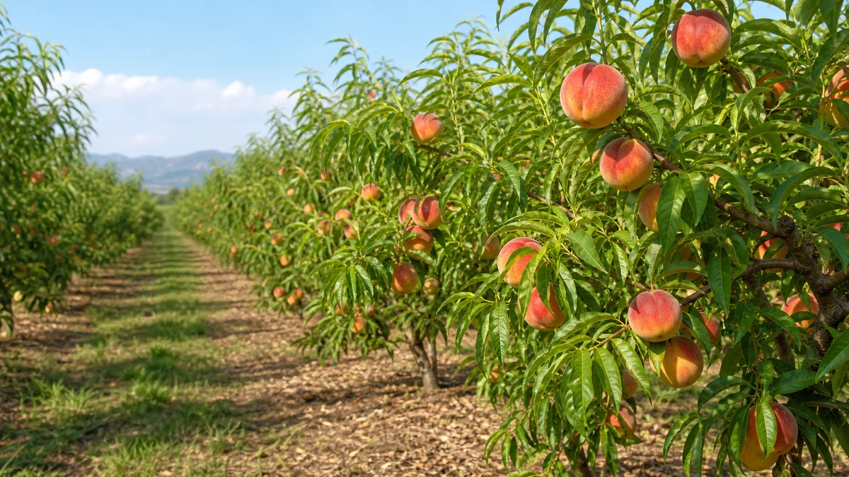 Peach tree growing reference image
