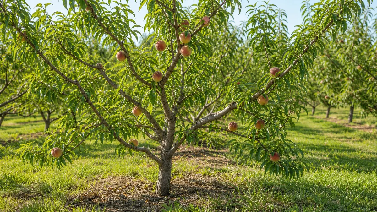 Peach tree growing reference image