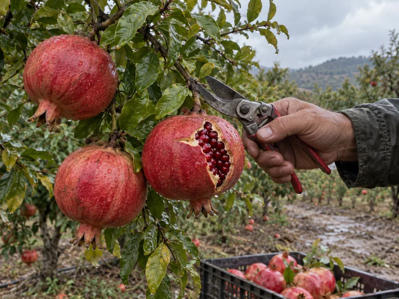 Pomegranates Split After Rain: Which Fruit Should You Pick First?