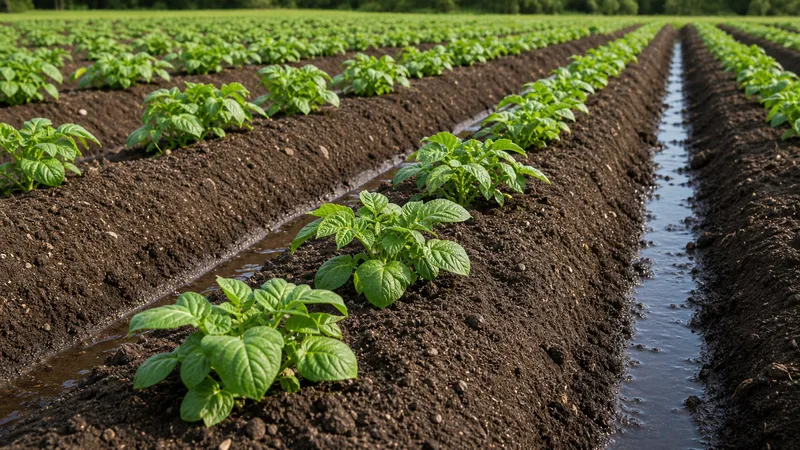 Potato ridging and field moisture management