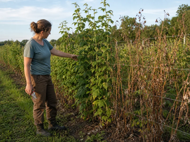 After Raspberry Harvest, Start by Sorting the Canes