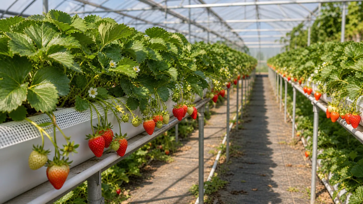 Strawberry growing reference image