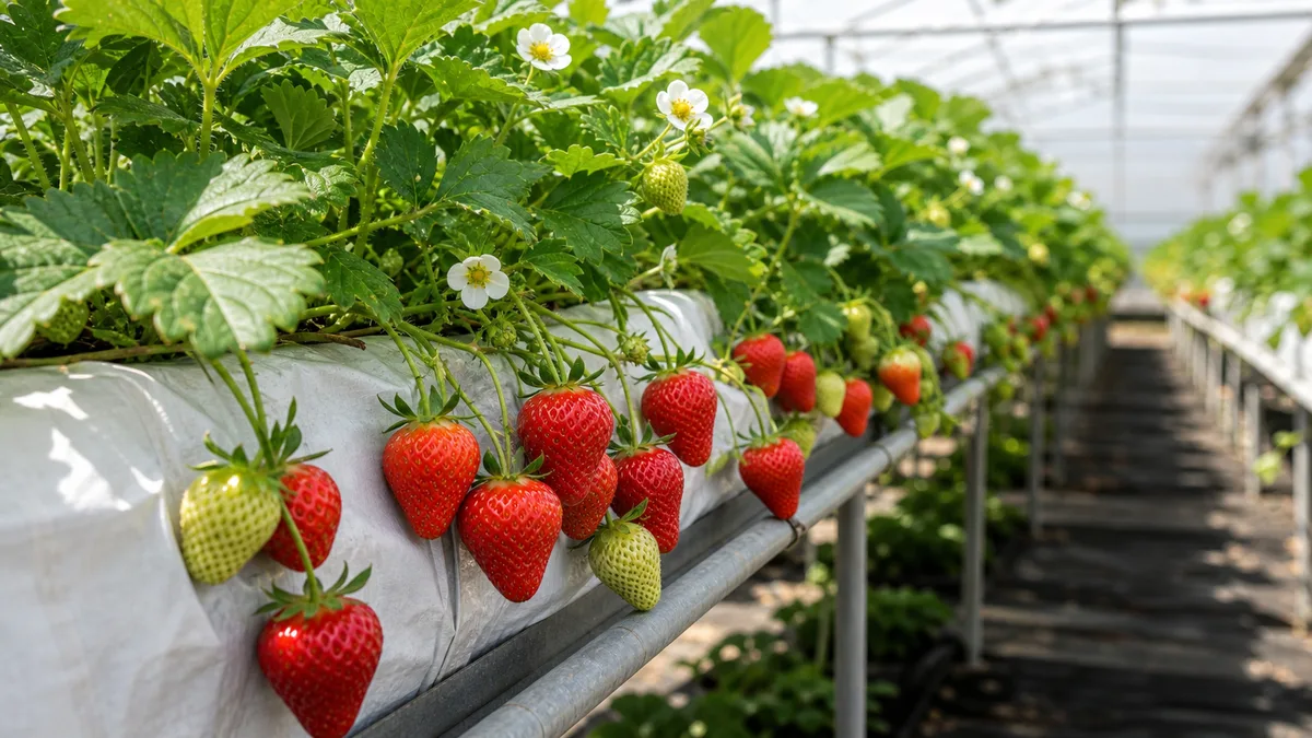 Strawberry growing reference image