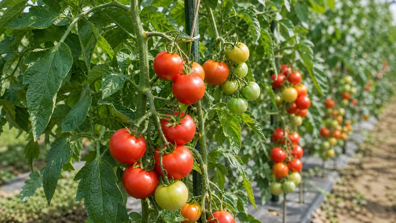 Tomato harvest quality and ripe fruit sorting