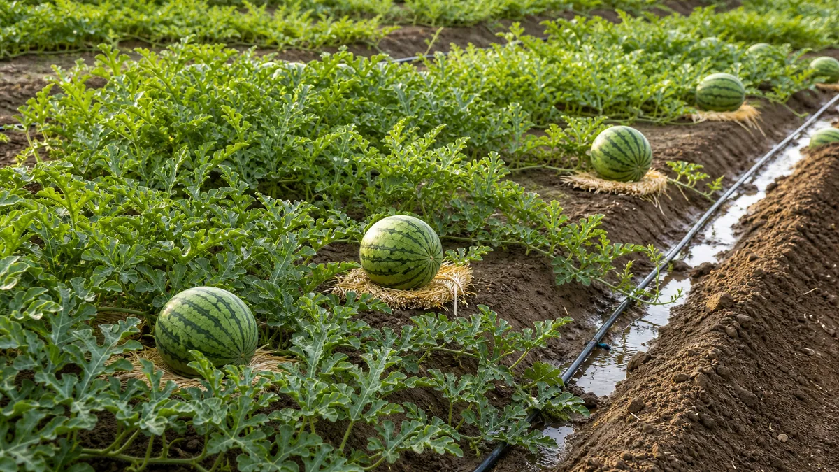 Watermelon growing reference image