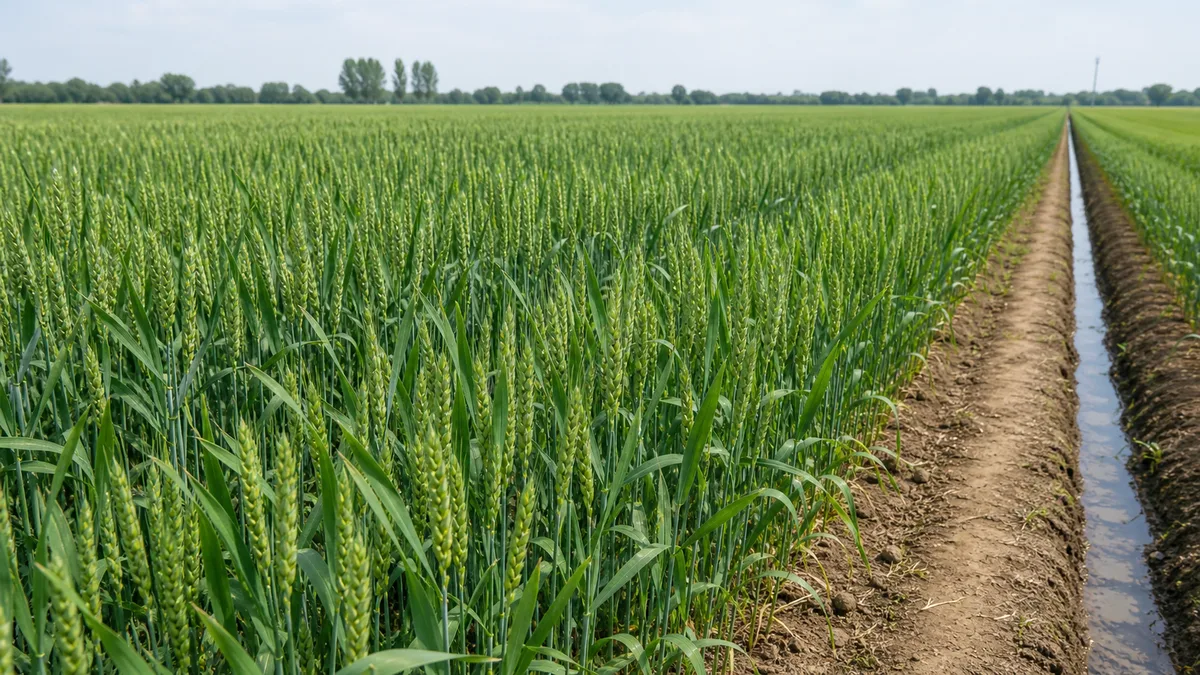 Wheat growing reference image